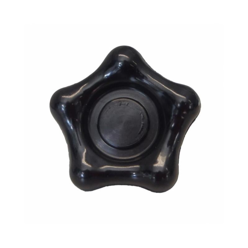 sourcing map 5 Pcs Poignée de bouton étoile M10 Diamètre Insert en laiton femelle fileté noir