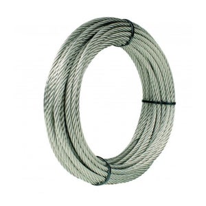 Câble acier Ø 3 mm • Longueur 8 m avec boucle et crochet