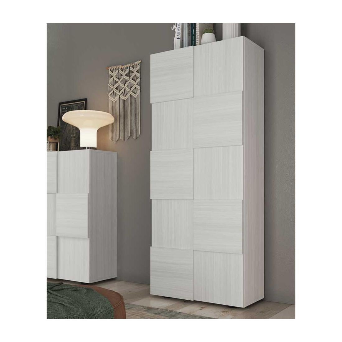 Armoire de vestiaire 2 portes Chêne gris TICATO Leroy Merlin