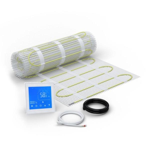 Kit Premium Pour Carrelage Pierre Chape 160 W M² Thermostat Mcs 450 Tactile Blanc 6 0 M²