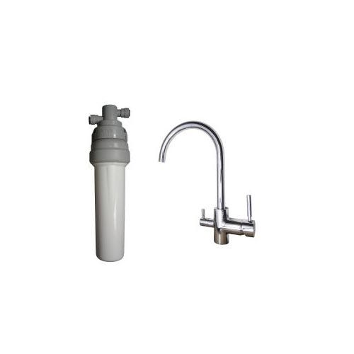 Brita Filtre à eau pour évier, système de filtration d'eau pour robinet  d'eau du robinet, réduit 99% du plomb, chrome