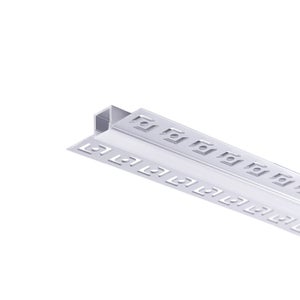 Perfil LED de superficie de 17x7,8mm lacado blanco difusor blanco