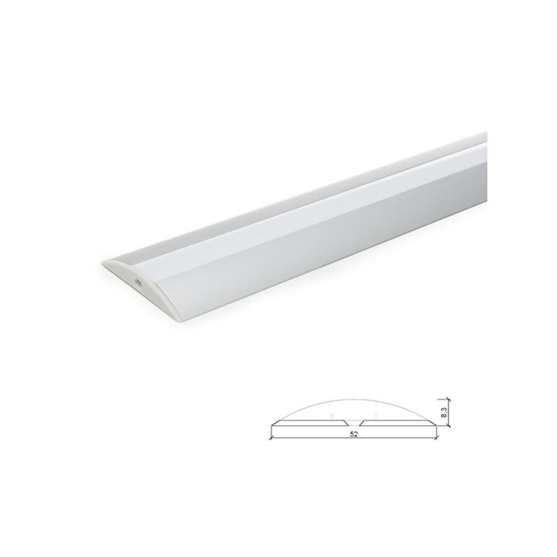 Lot De 4 Profilés Aluminium Pour Bande LED 13 Mm - Longueur 1m Avec Diffuseur Laiteux - Installation Mur/plafond