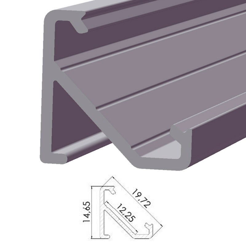Perfíl aluminio tipo eco p03 2 02m