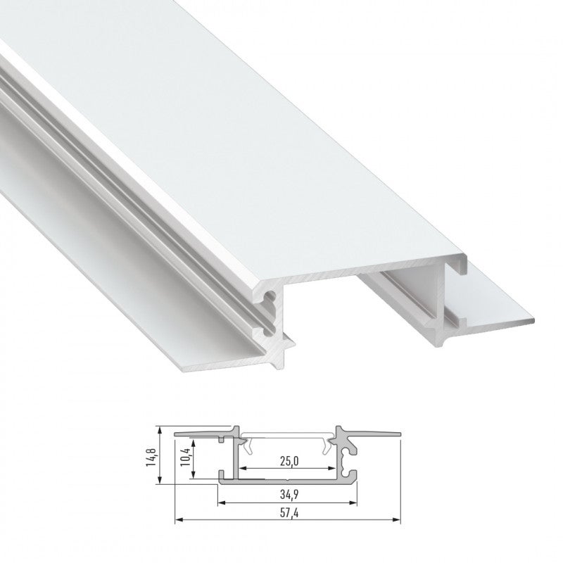 Perfíl aluminio zati 2 02m