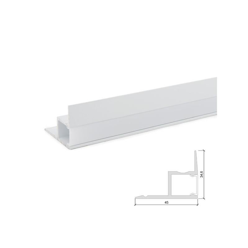 Profilo In Alluminio Da Incasso Per Striscia LED Con Diffusore - 2