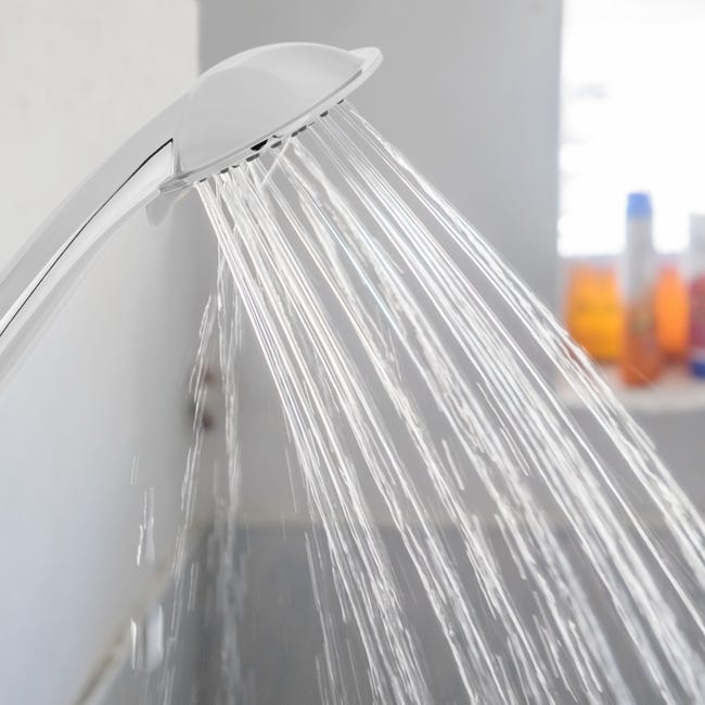 Soffione doccia cromato con sistema anticalcare, risparmio idrico, 3  modalità e diametro 108mm