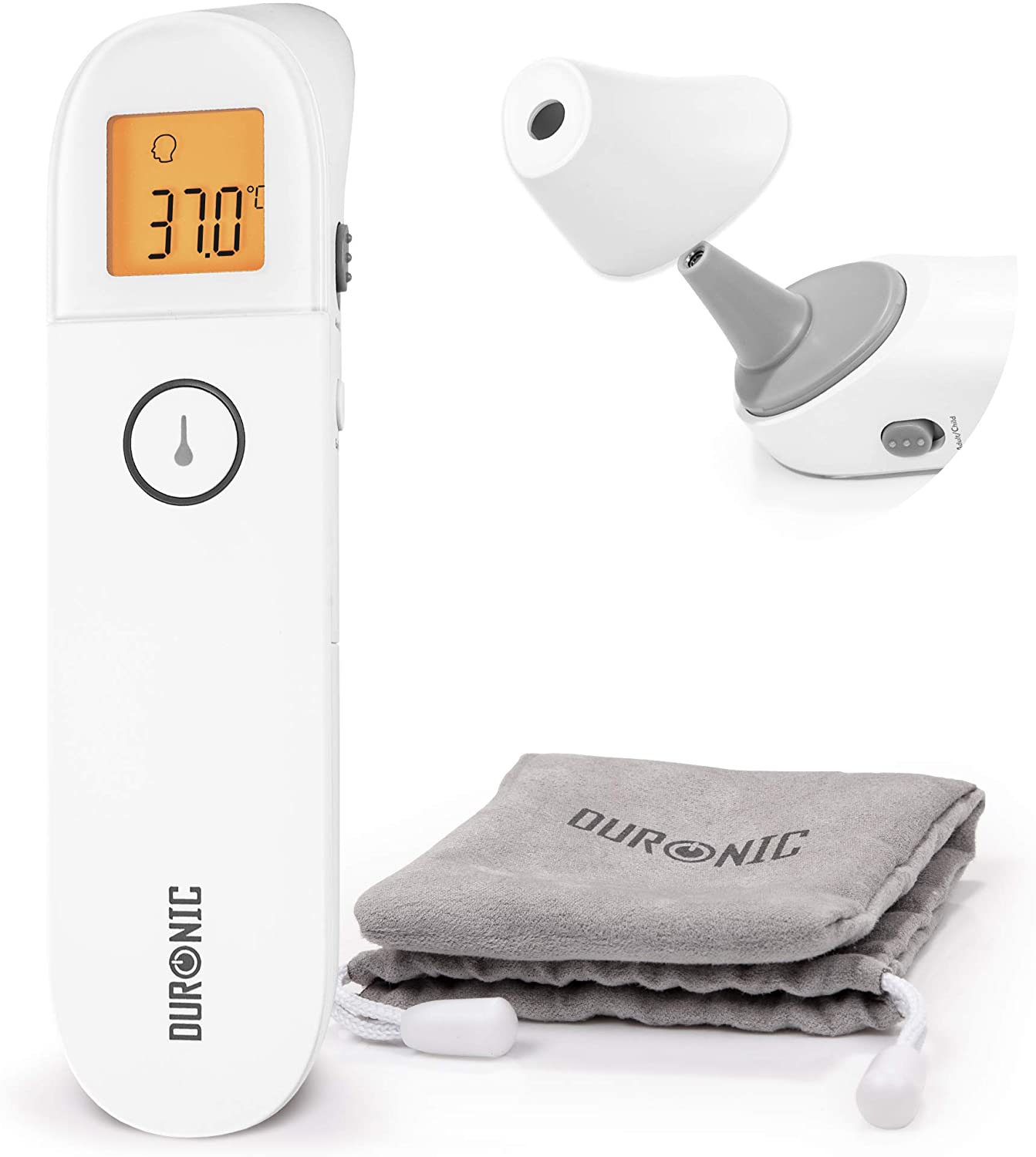 Duronic IRT3W Termometro Digitale infrarossi 3 in 1 – Termometro medico  digitale senza contatto per neonati/bambini/adulti e oggetti