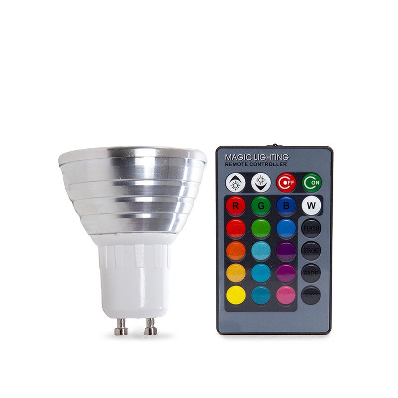 Bombilla LED GU10 5W RGB Mando a Distancia 40.000H [PL187221-GU10]