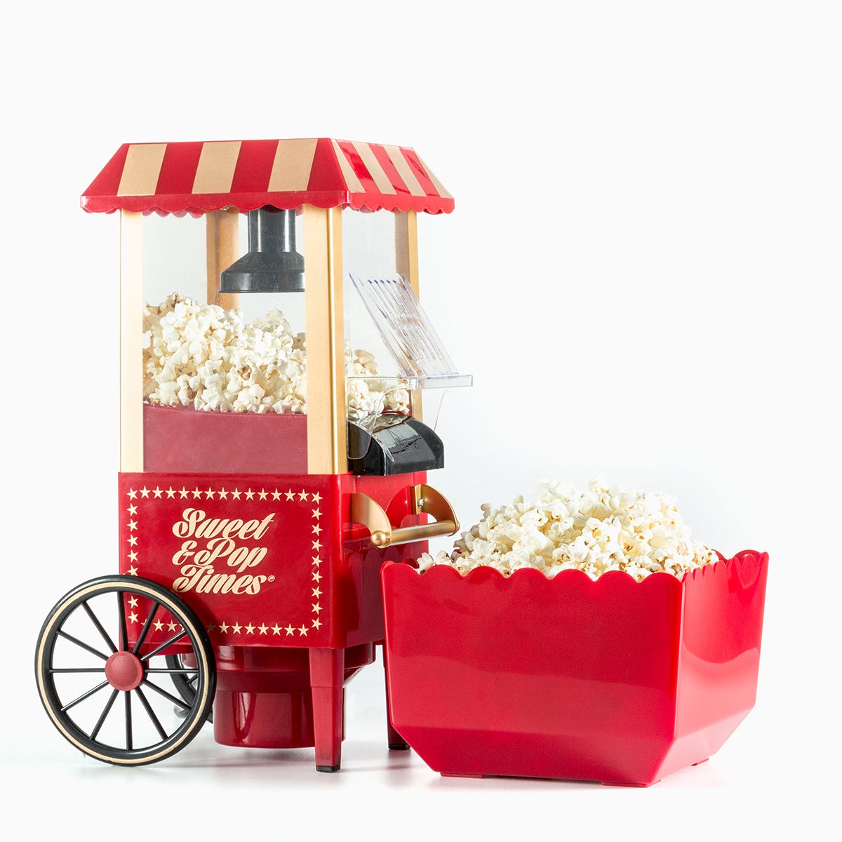 Macchina per Popcorn Sweet & Pop Times InnovaGoods, 1200 W, Rossa Taglia  Unica [Classe di efficienza energetica A]