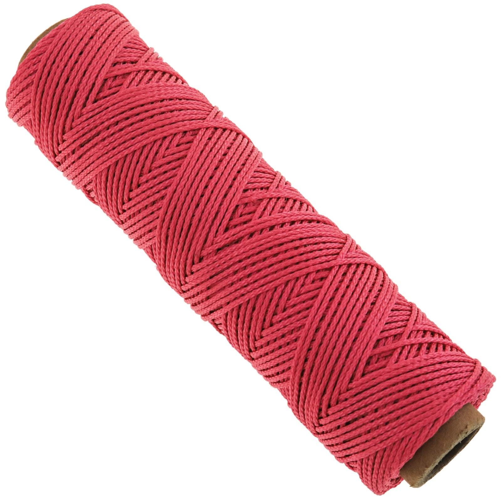 Corde conçue sous forme de tresse en nylon rose 50 mx 2 mm