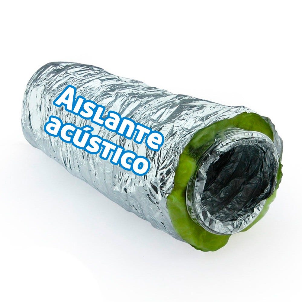 Tubo flexible aislado acústico para aire acondicionado y climatizacion  Aluminio Ø203 Aluminio Ø203
