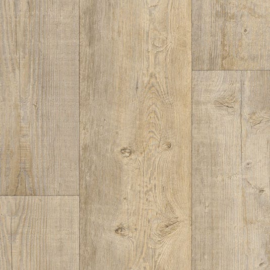 Sol Lino Eco - Imitation parquet bois blanc vieilli - Rouleau de 2m x 6m