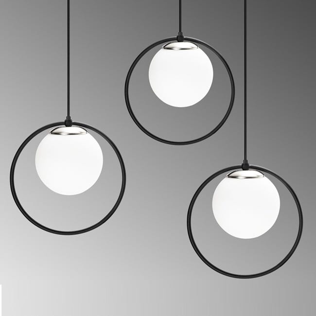 Lámpara De Techo 3 Luces Cristal Exterior Transparente Interior
