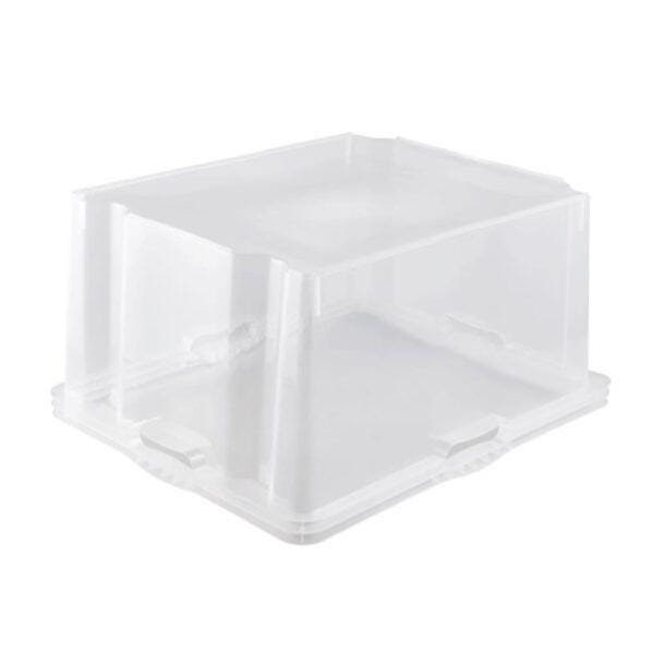 Boite de rangement en plastique avec poignées intégrées – caisse de rangement  transparente– boite de rangement pour cosmétiques. - Cdiscount Bricolage