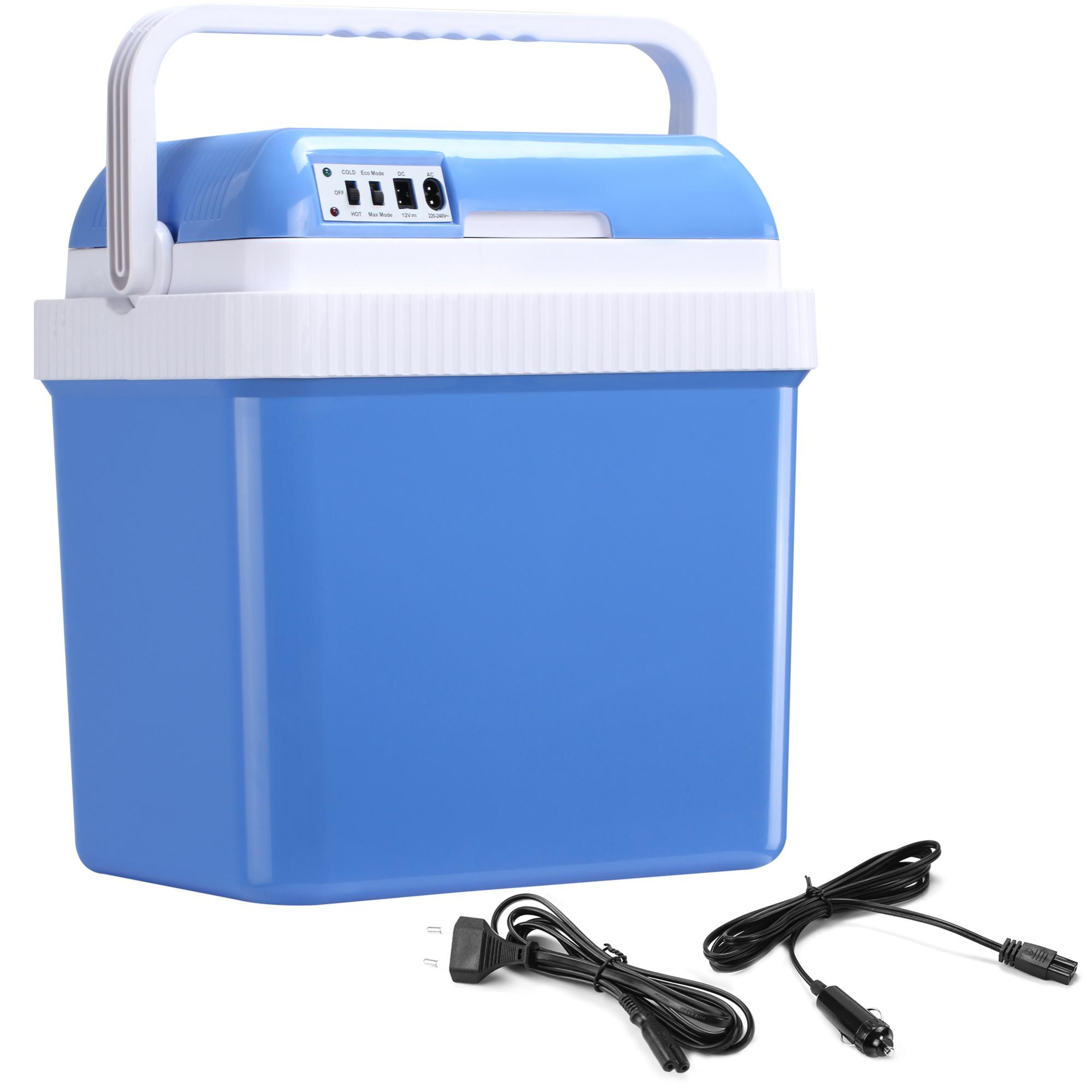 Nevera termoeléctrica portátil 24l camping picnic 40x30x43 cm azul