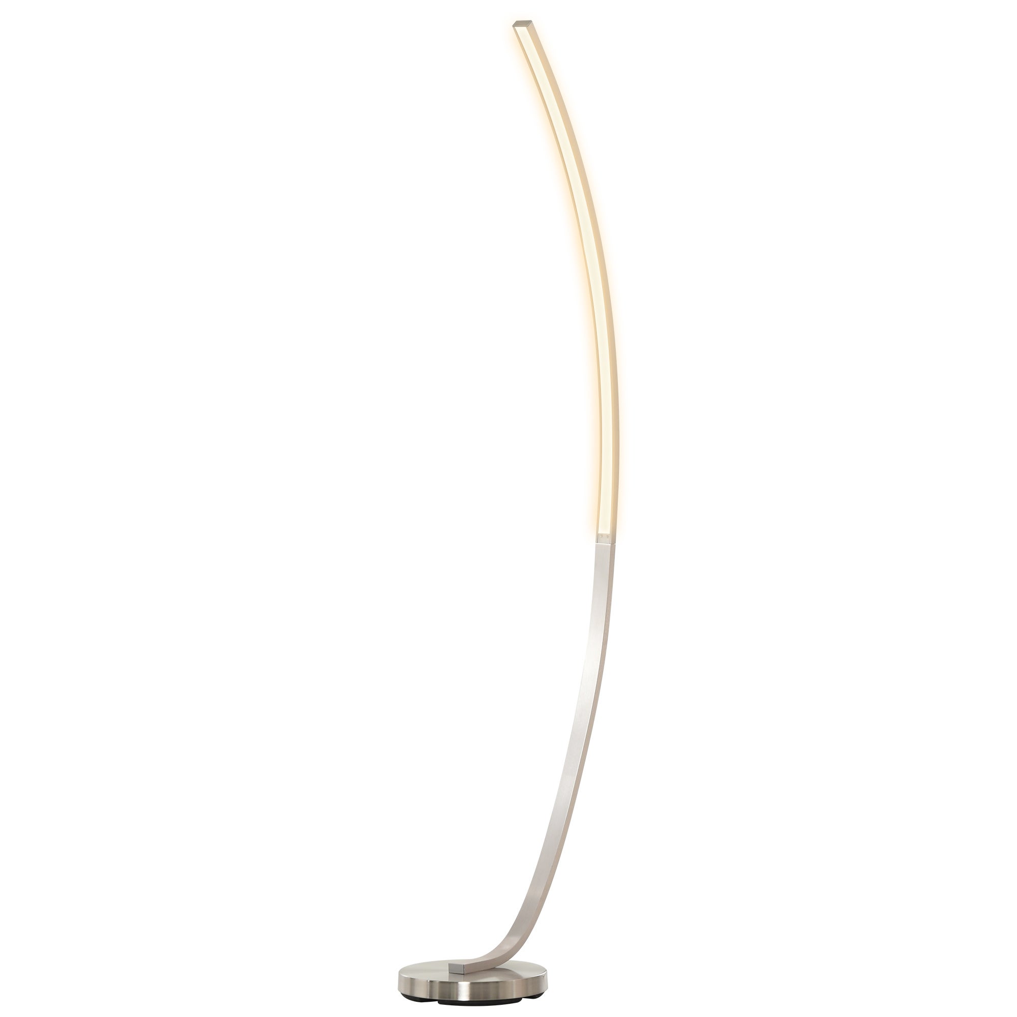 Lámpara de pie led homcom plateado 50x23x149 cm metal y aluminio