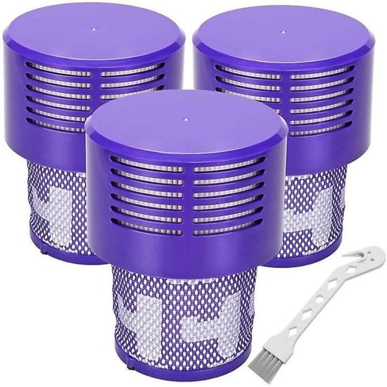 Pack de 3 filtres Allotech lavable compatible pour aspirateur