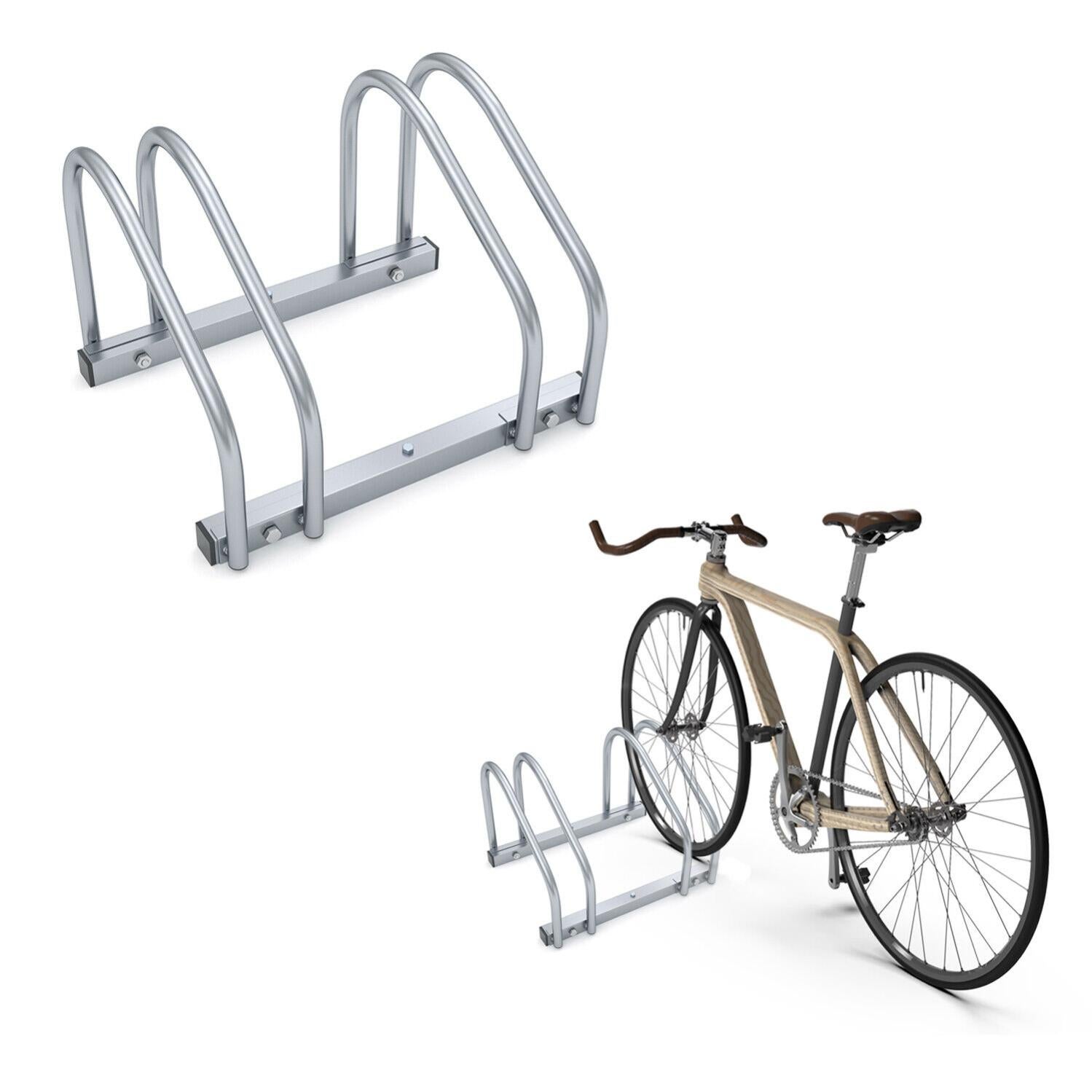 Rastrelliera per due biciclette in acciaio cromato