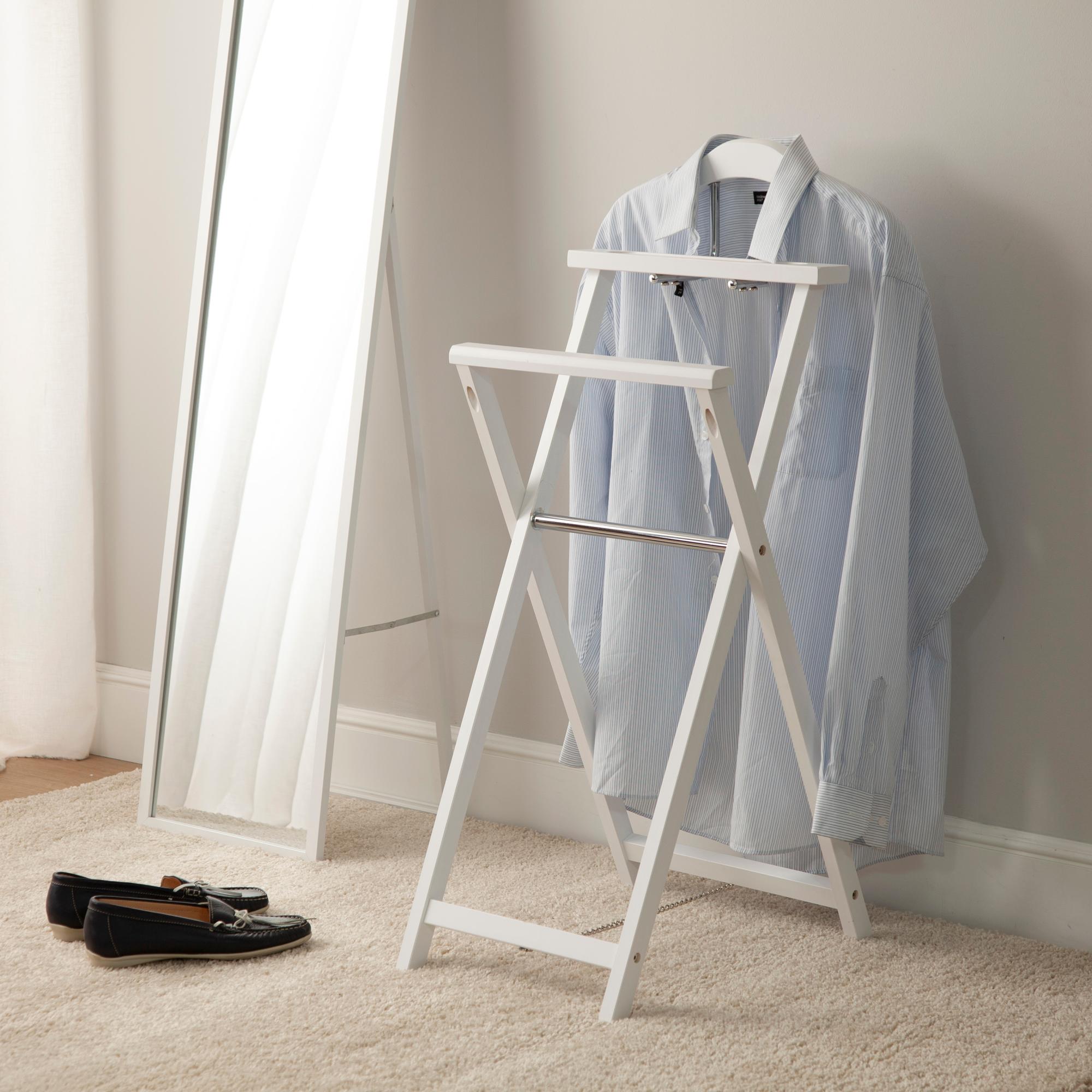 Versa Nasso Galán de Noche Moderno Multifuncional con Perchas o Colgadores para Ropa de Hombre o Mujer, Blanco, 97x45x45cm | Leroy Merlin