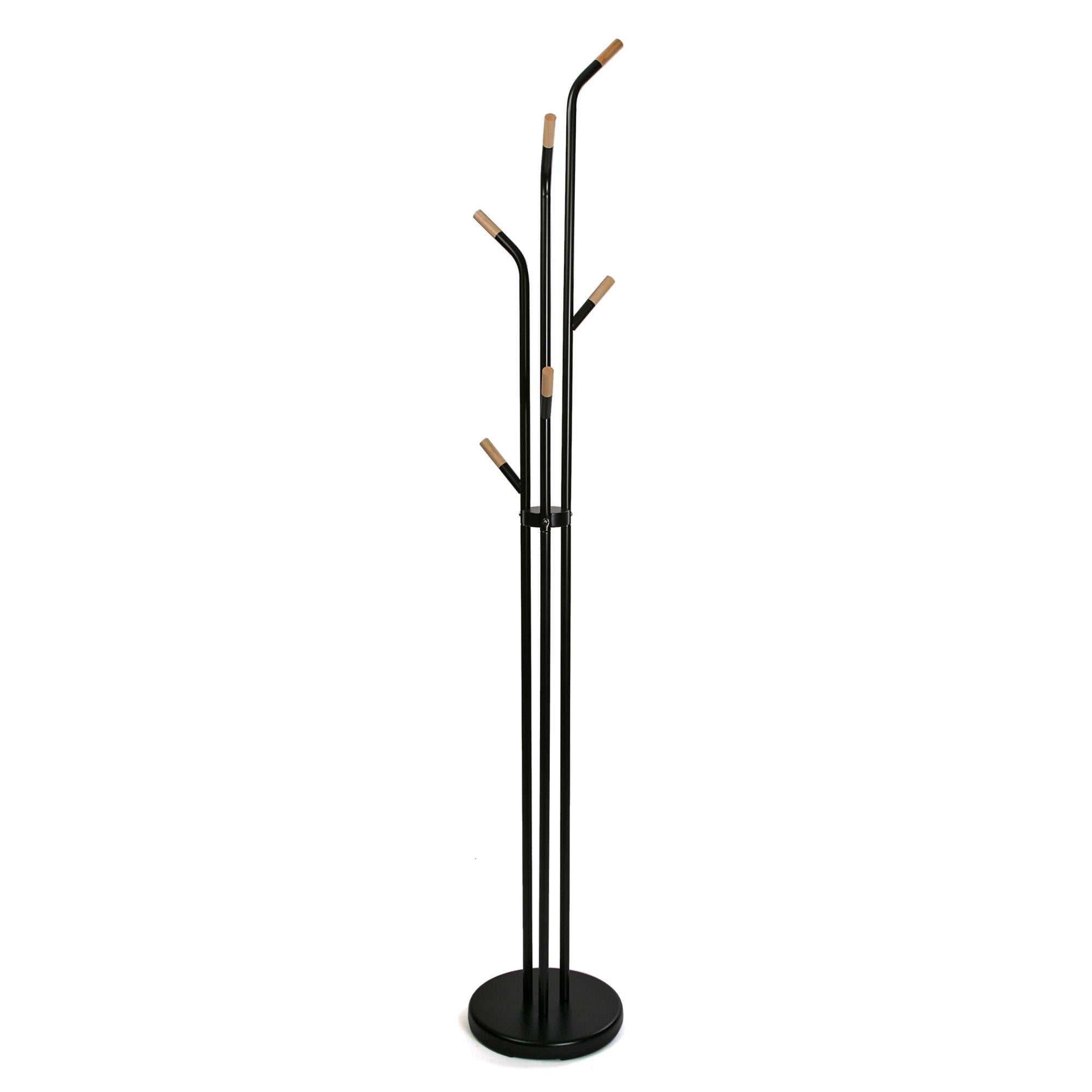 Versa Maider Appendiabiti Da Terra In Stile Minimalista, Attaccapanni Per Ingresso O Corridoio Argento E Marrone 170x28x28cm 84980312