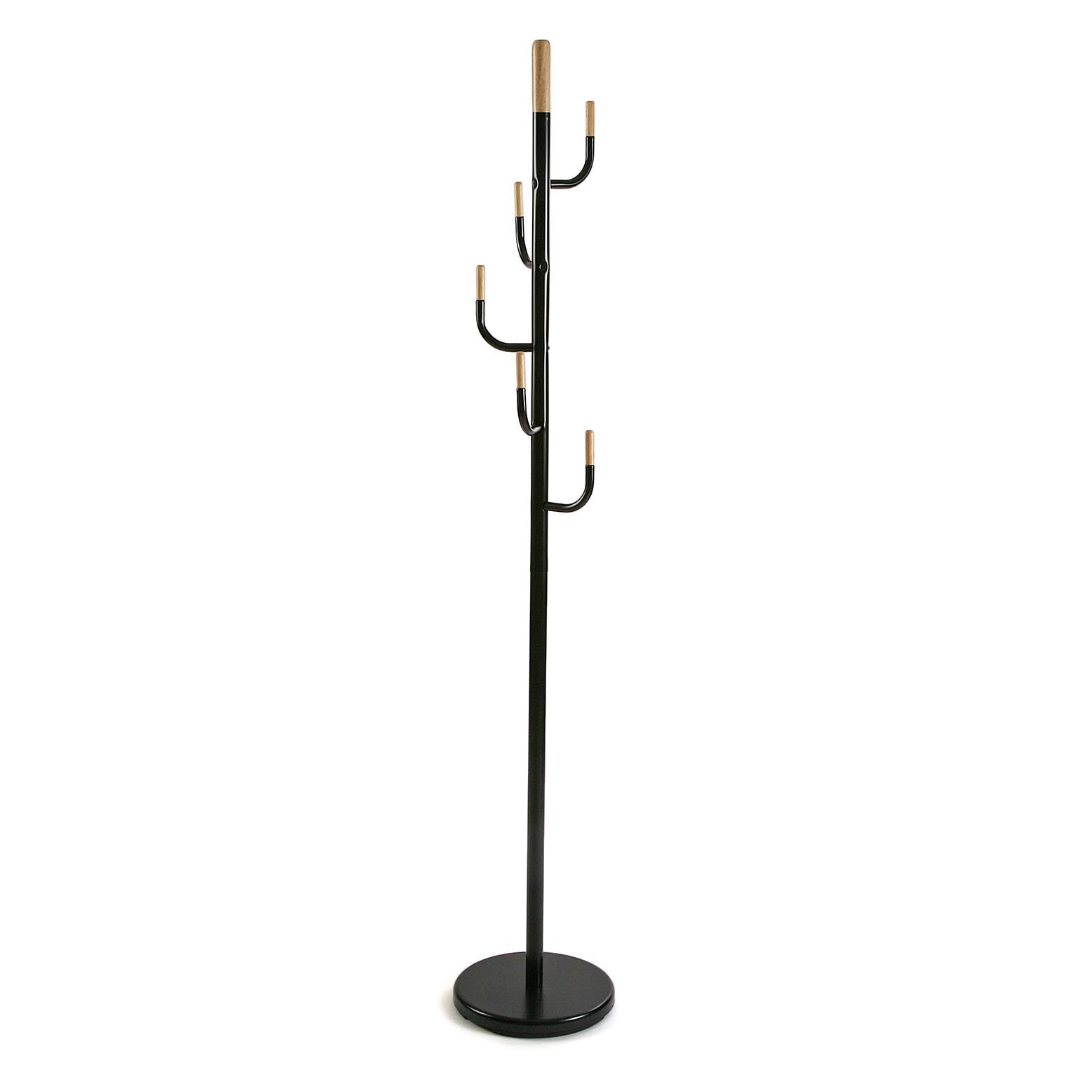 Bengaleiro de pé Versa Lina de estilo minimalista, preto, 174x30x30cm