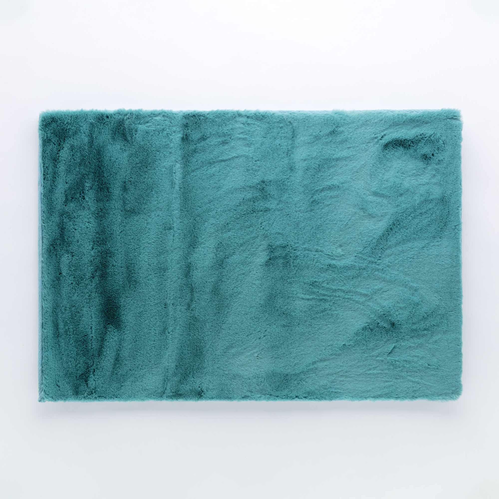 Tappeto arredo Rabbit Fur Azzurro cm 60x90 Leroy Merlin