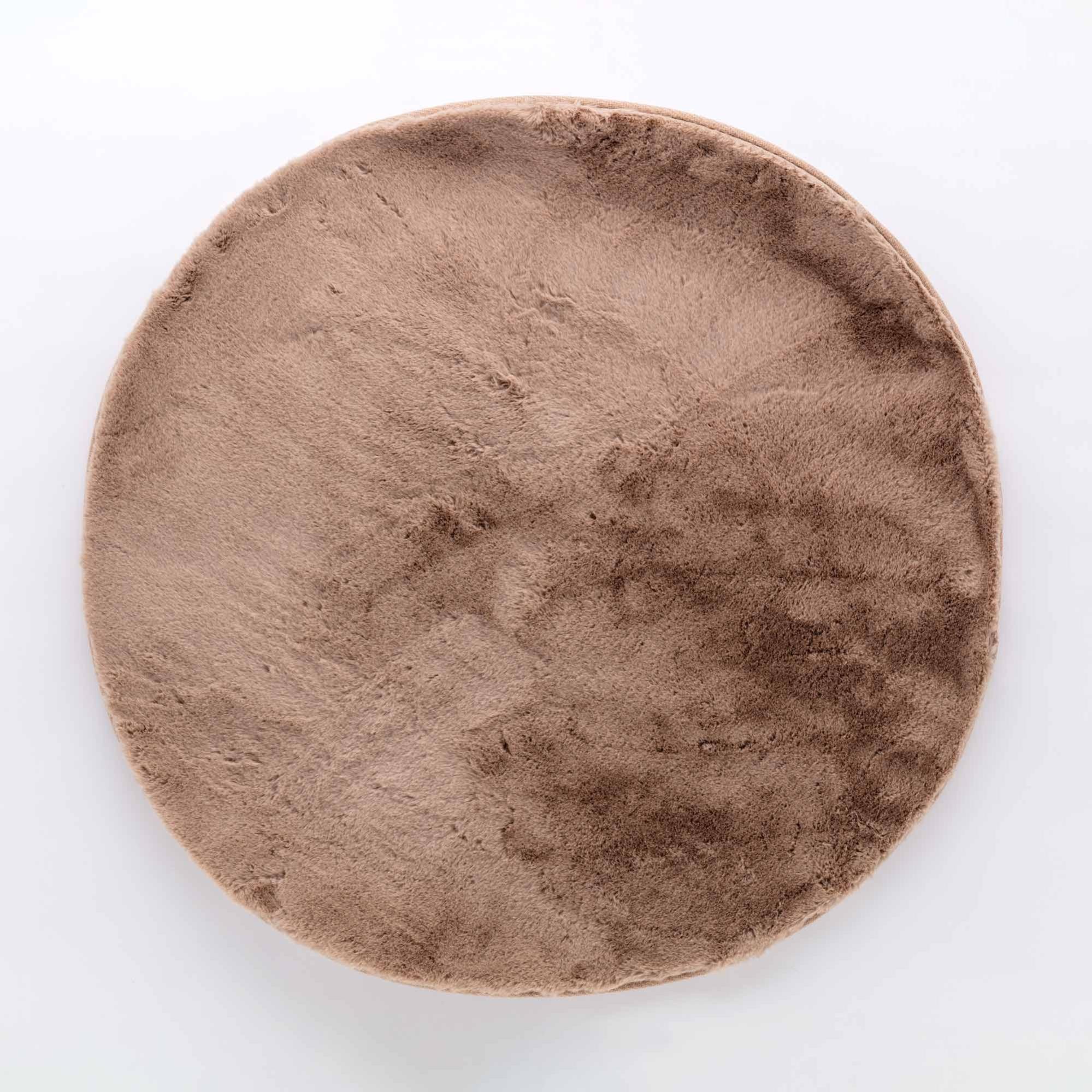 Tappeto arredo Rabbit Fur tondo Beige Tondo diam. 90cm Leroy Merlin