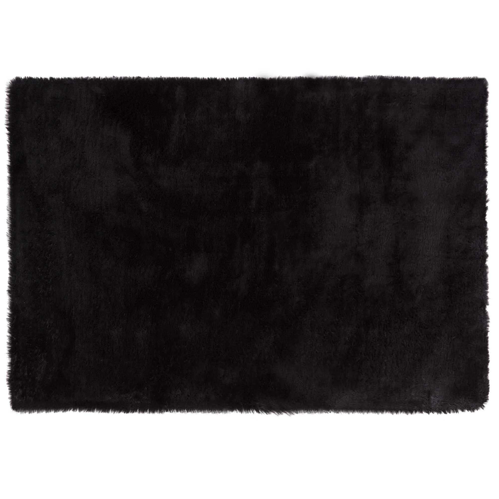 Tappeto arredo Rabbit Fur Nero cm 90x150 Leroy Merlin