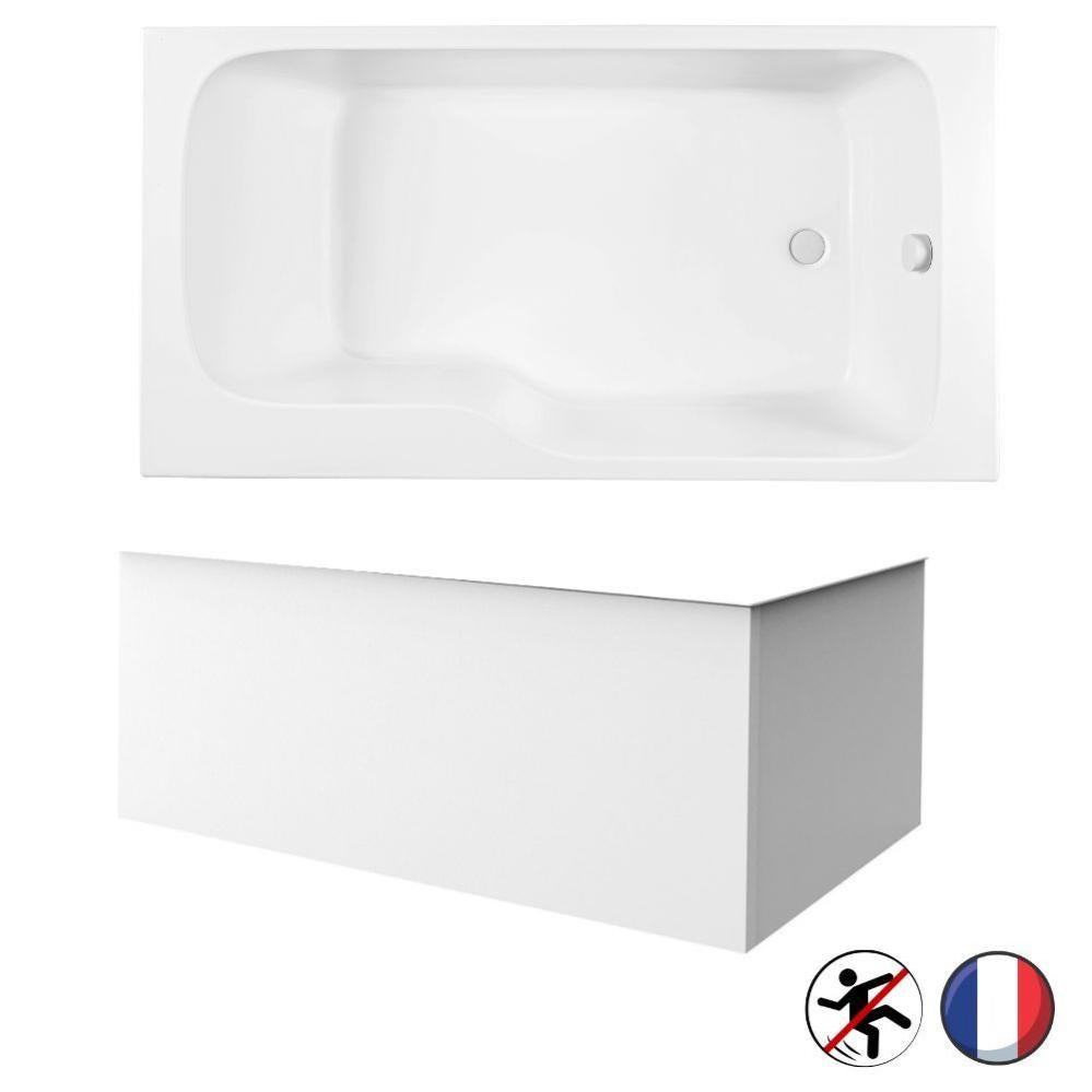Baignoire bain douche JACOB DELAFON Malice antidérapante + tablier