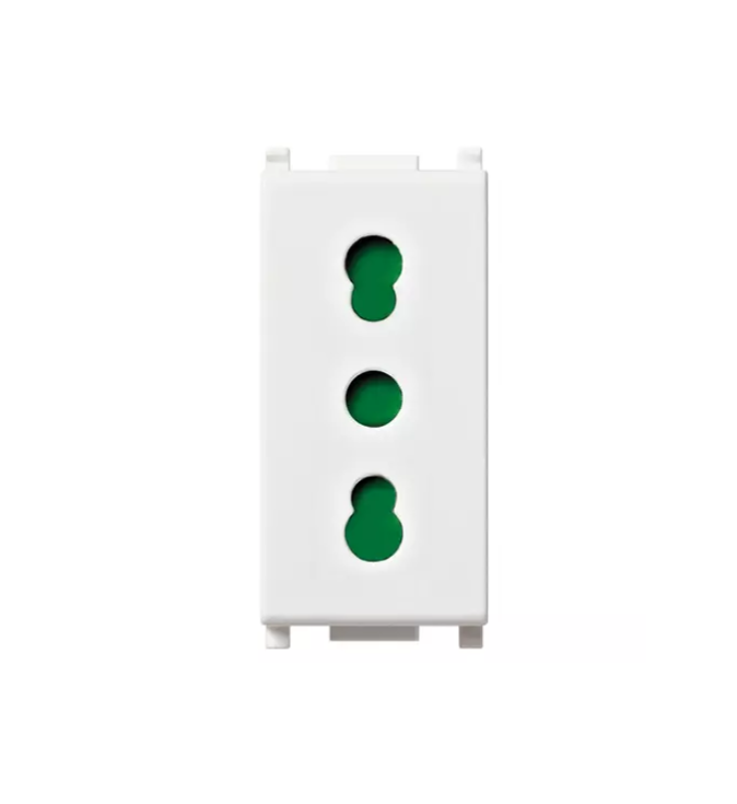 Vimar Steckdose 2Pcon T 16A, Weiß – Italienischer Standard P17/11, Serie Arké