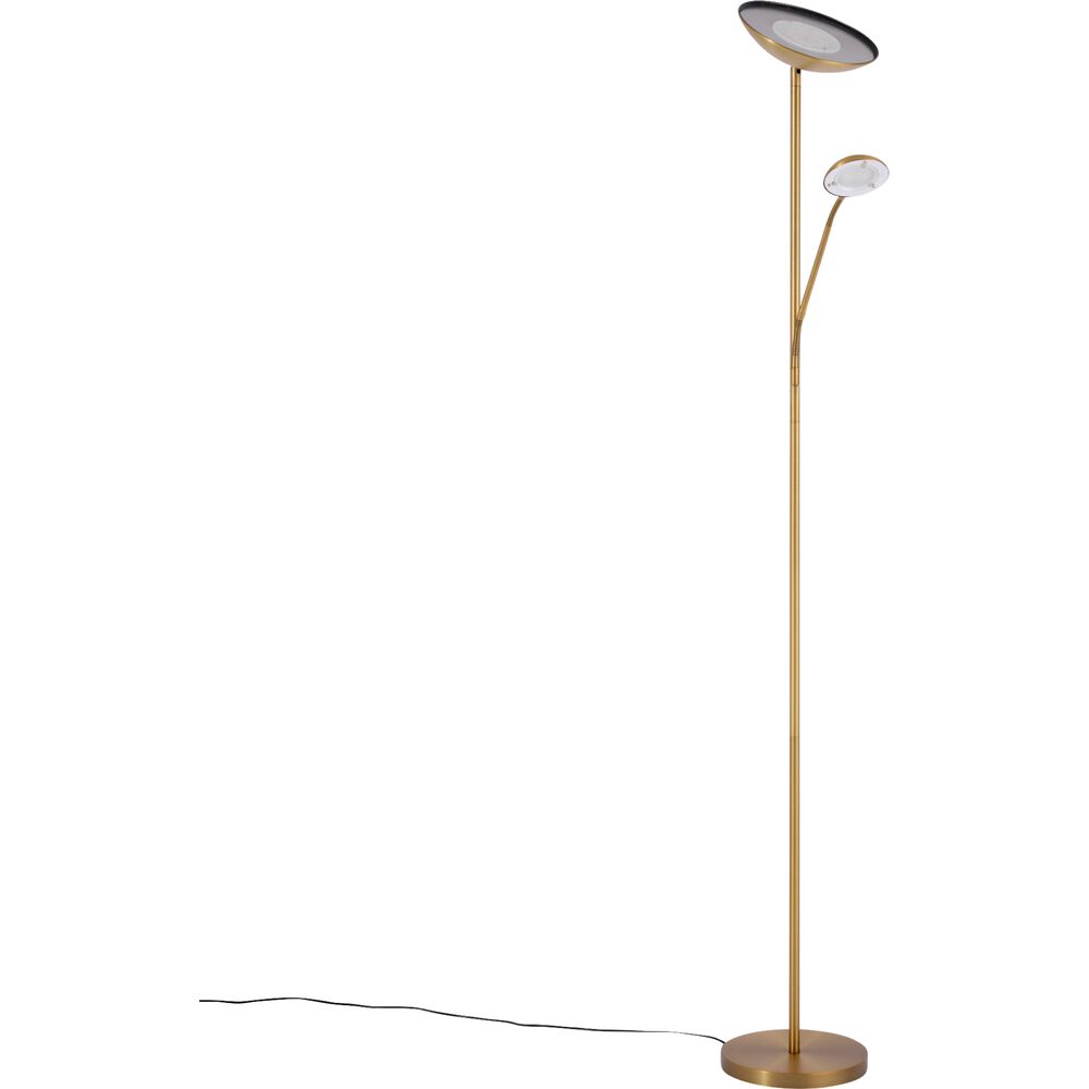 Lámpara pie LED Zenith regulable, atenuador, acero