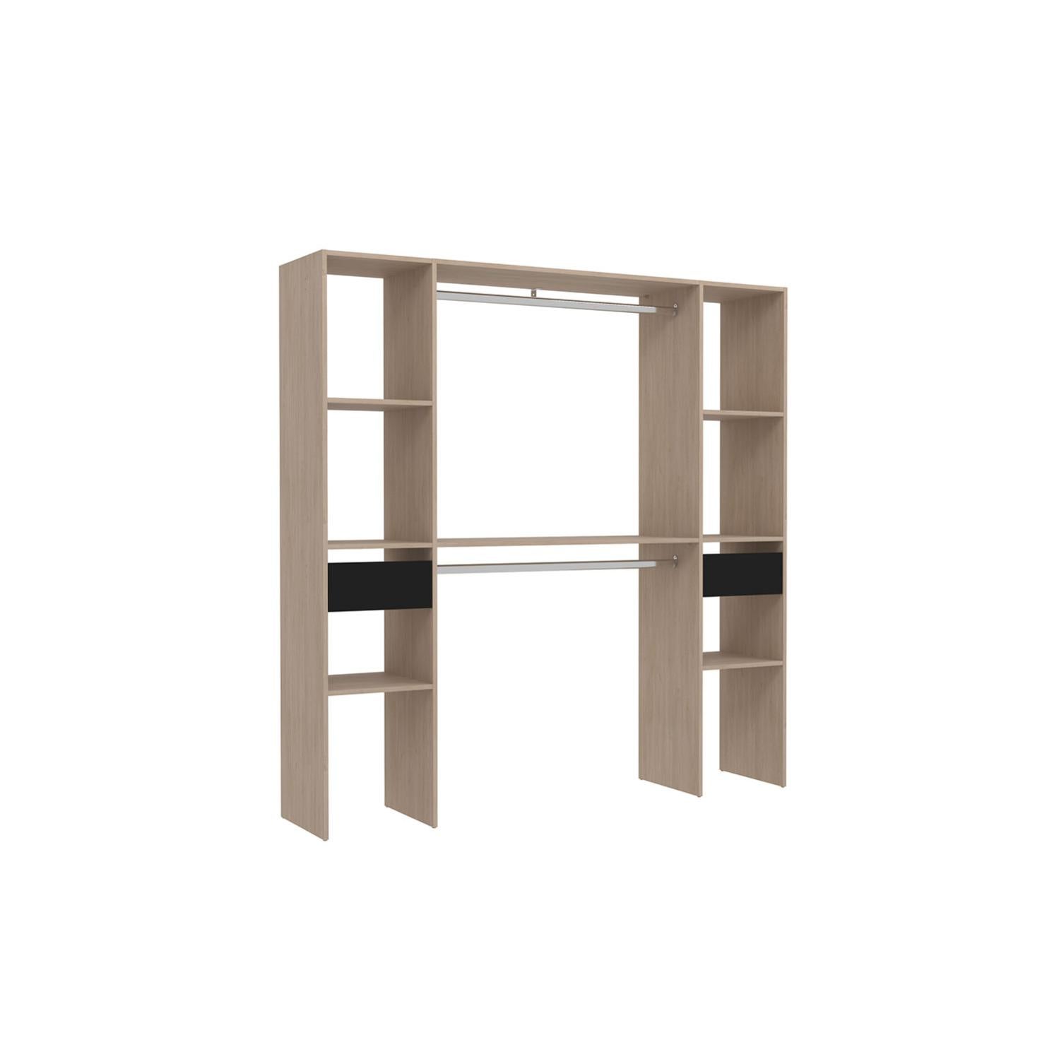 Armadio con ripiani e 2 cassetti L. 130 cm DETROIT design industriale