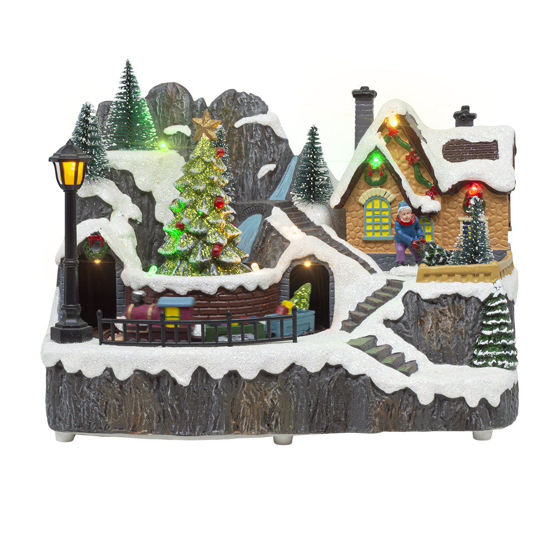 Village de Noël 23x15x18 cm 361073 Décoration avec Lumières Musique et