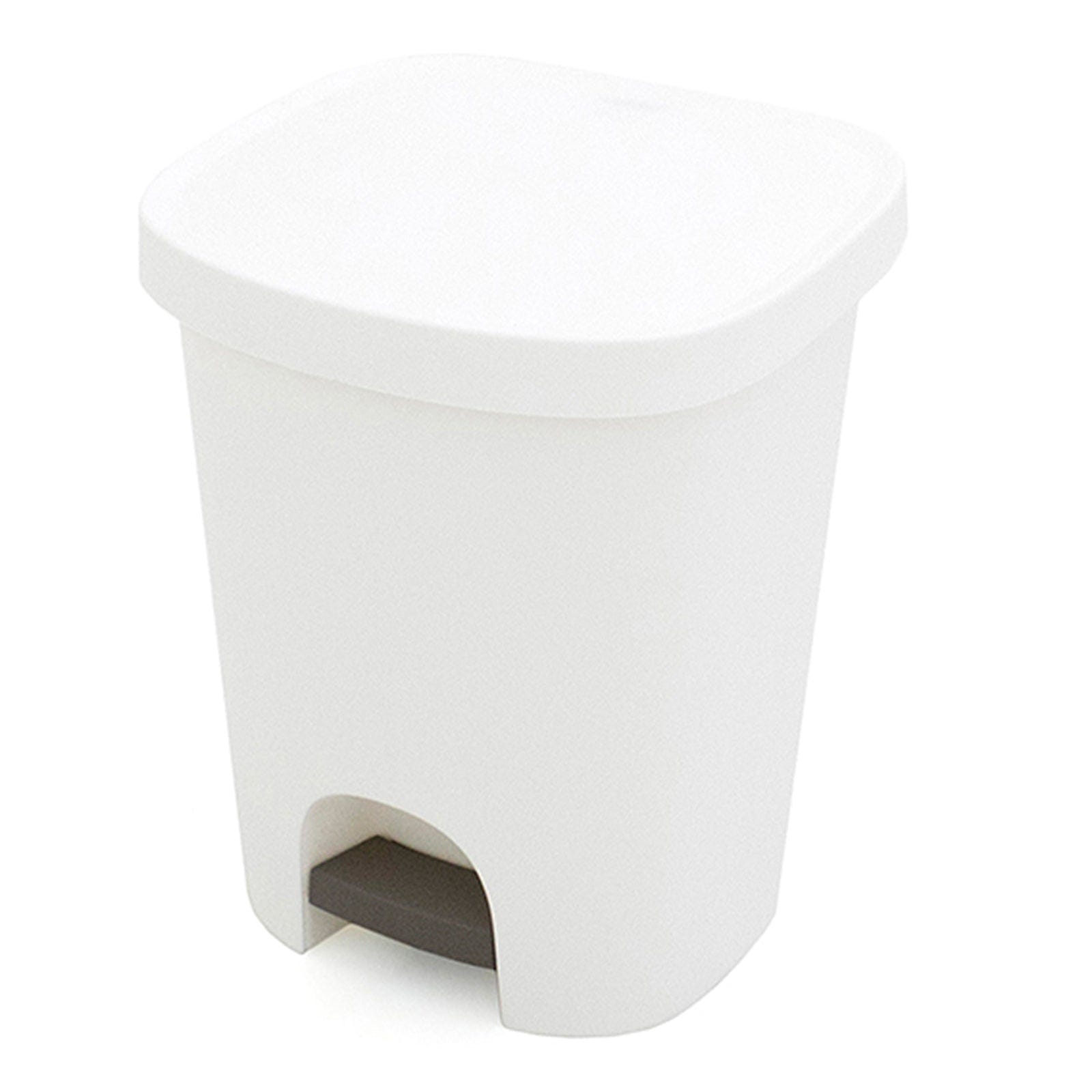 Cubo basura con pedal plástico 41x35x26 cm. 25 l. blanco (1 un.)