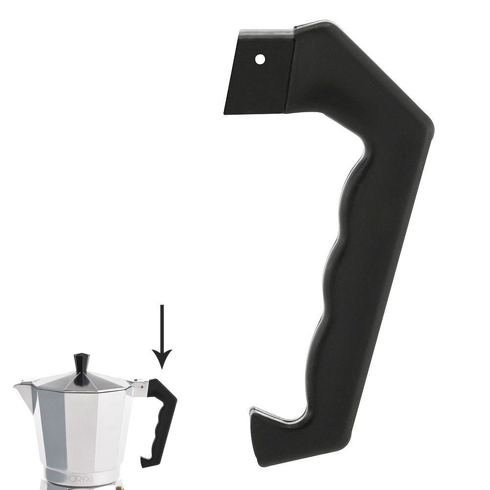 Cafetera italiana de aluminio 12 tazas,mango ergonomico,28,8 x 17,1 x 14  cm,café