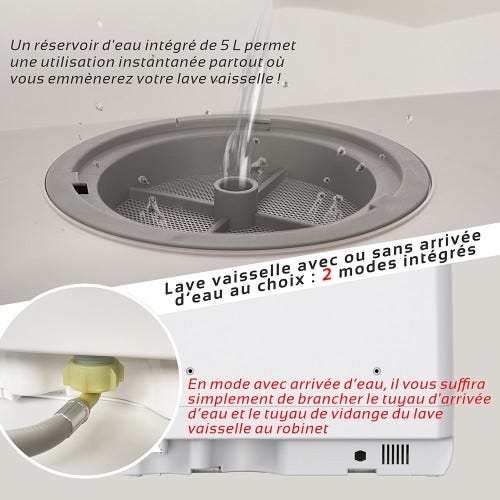 Lave-vaisselle Comfee Lave-vaisselle pose libre FD1535E-DX L60cm 42db avec  15 couverts, 8 programmes, Affichage LED Dark Inox-Énergétique C