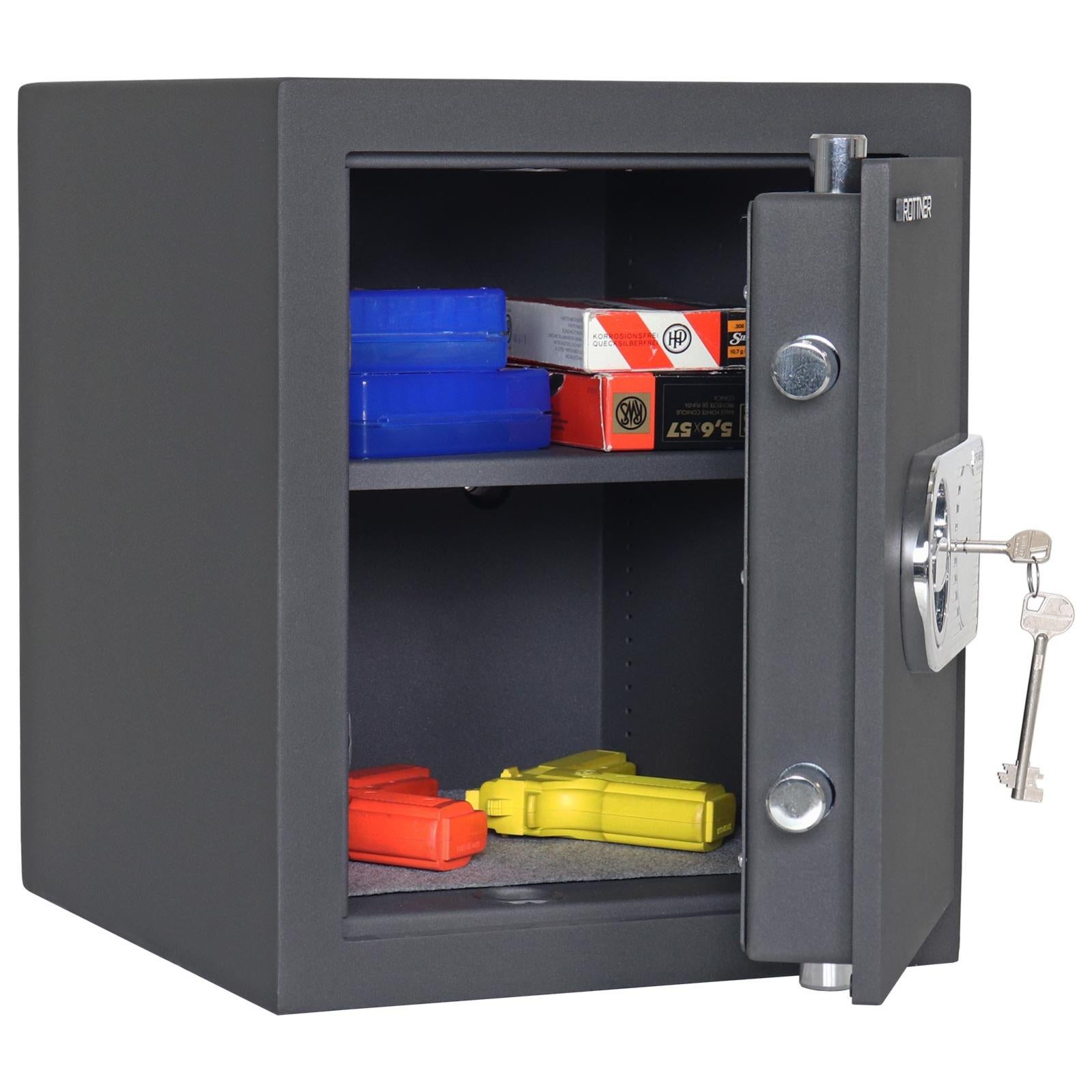 Coffre Fort Rottner Toscana 50 Db Silvergrey Serrure À Clé - 4