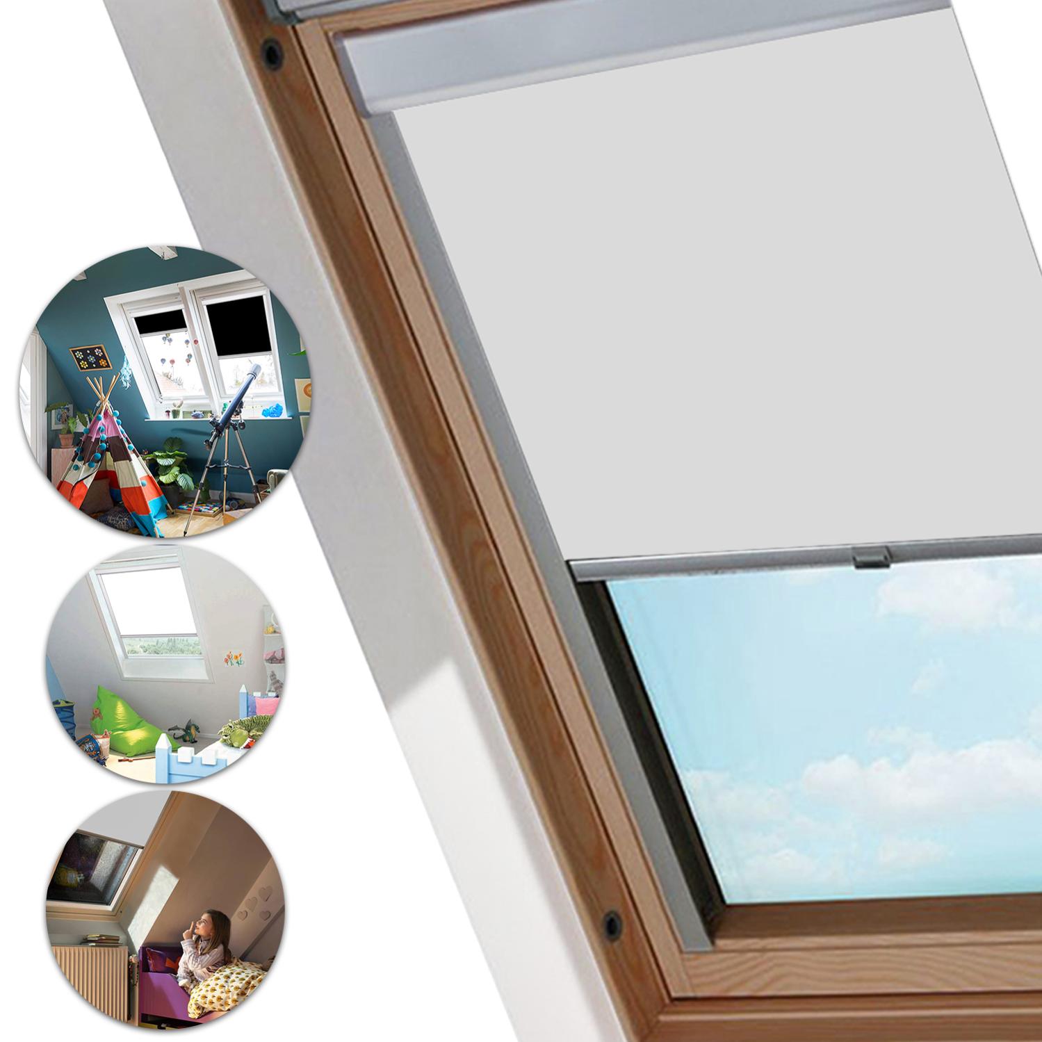 Store Occultant Pour Fenêtre De Toit Velux - Gris Anthracite - Occultation Totale Et Isolation - MK04