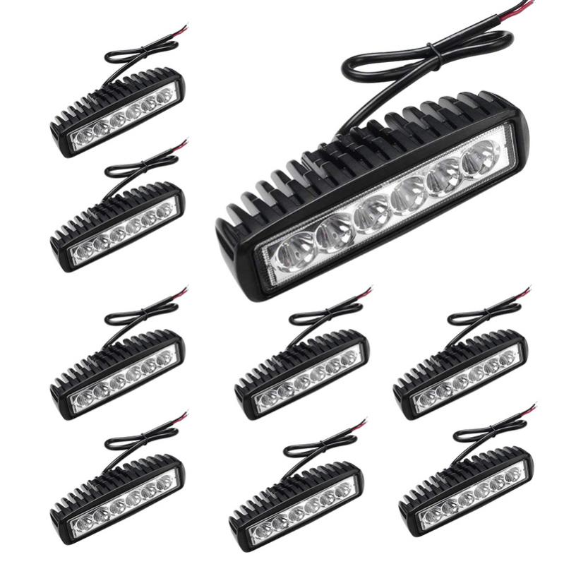 Lot De 4 Projecteurs LED De Travail 18W 12V/24V - Puissants, Pour Voiture, 4x4, ATV, Chassis