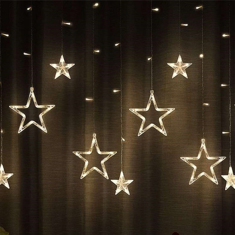 Guirlande Lumineuse Etoiles, Rideau Lumineux Led, 12 Étoiles 138