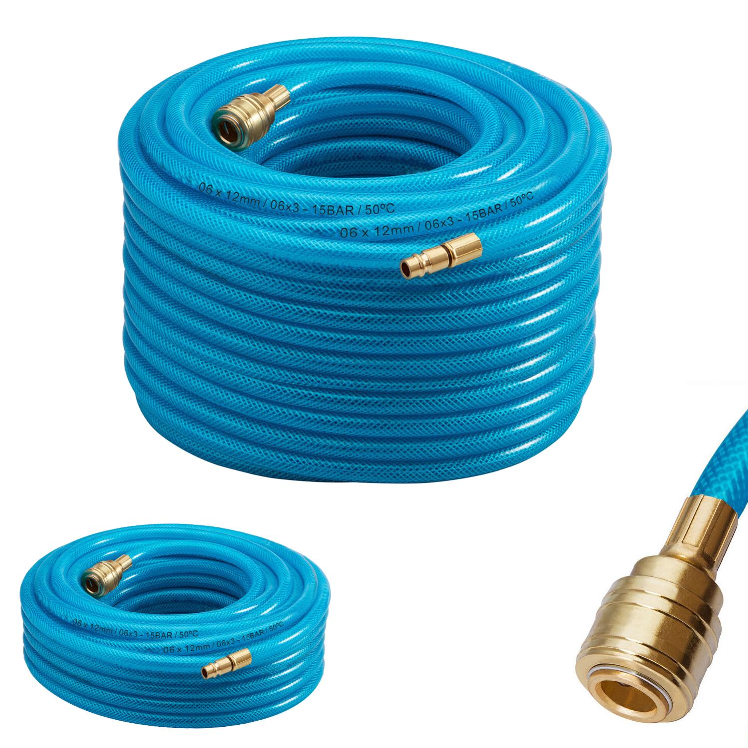 Tuyaux à Air Vomprimé 30m, PVC Flexible Compresseur Tuyaux avec Raccord Tuyaux à Air Vomprimé 30m, PVC Flexible Compresseur Tuyaux avec Raccord