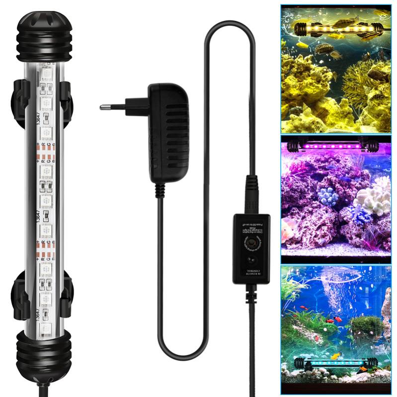 18cm LED Aquarium Tortue RVB Spotlight Lamp Light Up Poissons d'eau