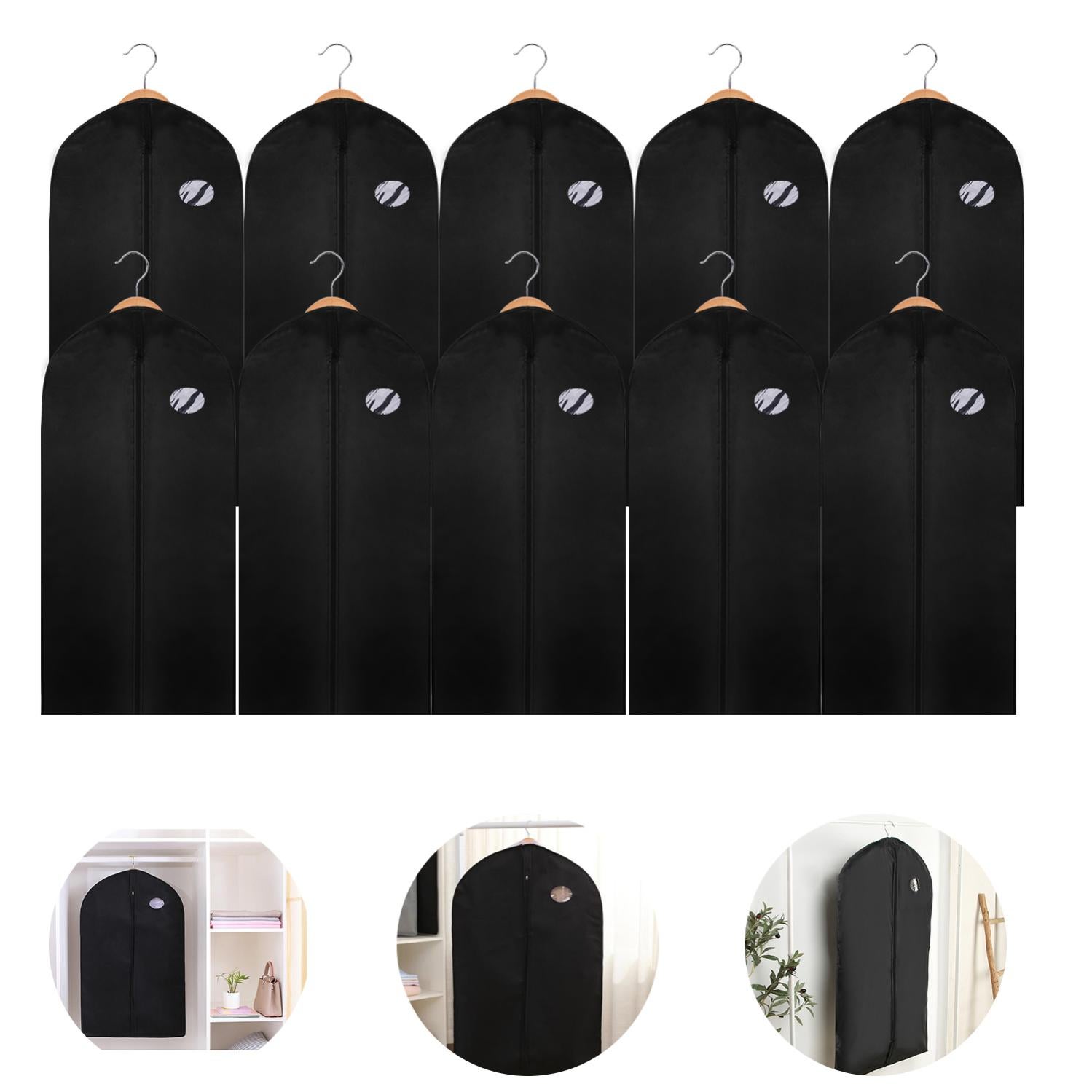 Lot De 6 Housses Vêtements à Suspendre 100x60 Cm - PEVA Imperméable, Fenêtre Transparente, Antipoussière - 8