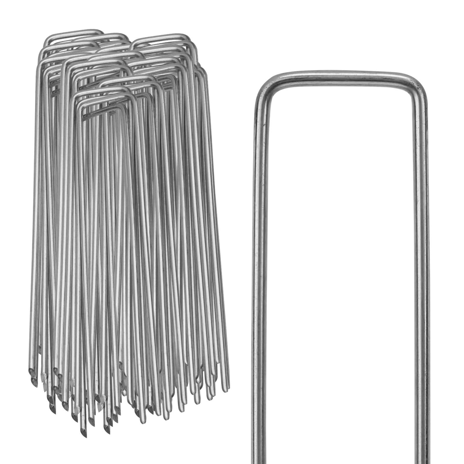 Lot De 75 Piquets D'ancrage Galvanisés - 15 Cm - Pour Bâche, Tente, Gazon - Anti-rouille