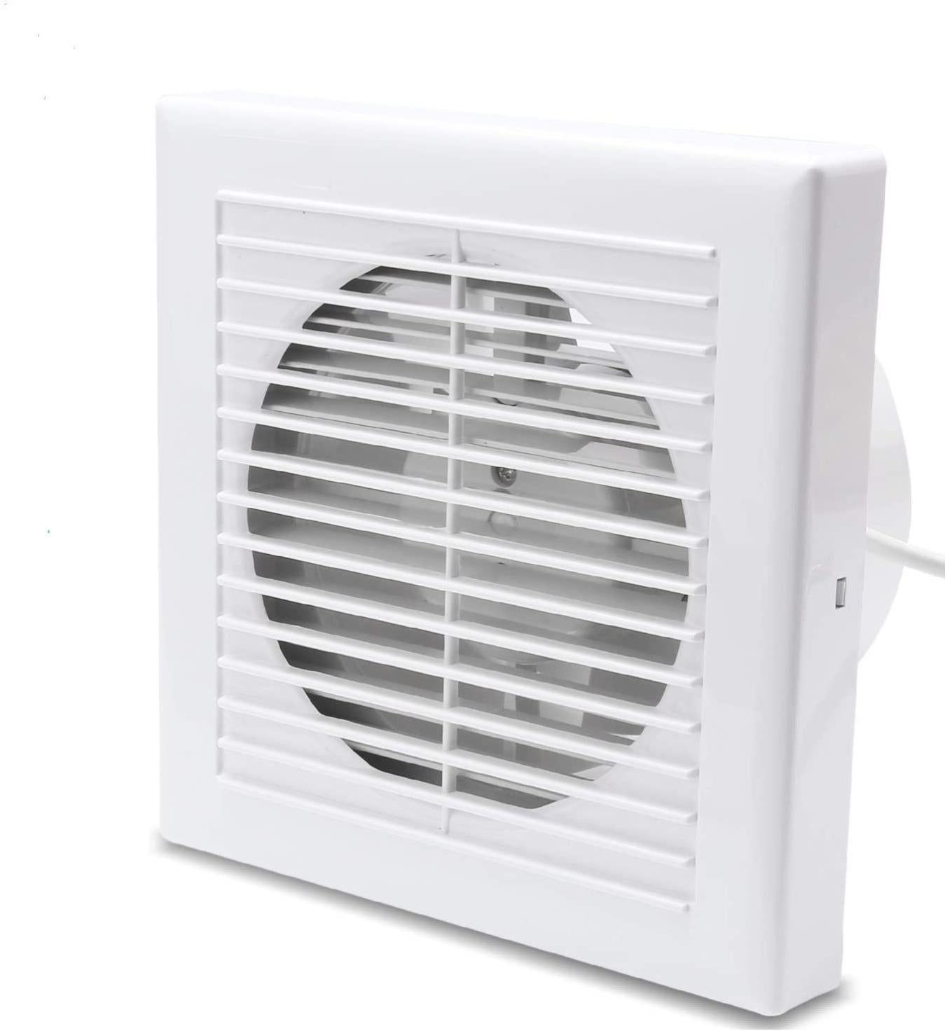 Ventilateur Mural MKK 80mm Blanc - Pour Salle De Bain, Cuisine Ou Cave
