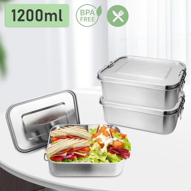 2x 1200ml lunch box inox lunch box inox lunch box maternelle sans BPA ...