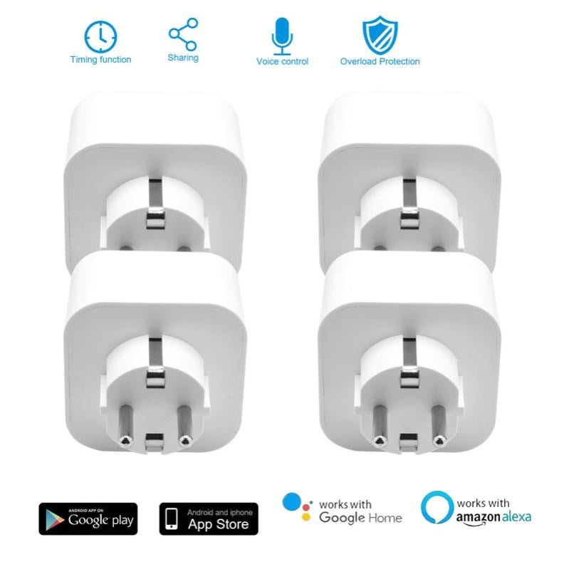 Prise intelligente Smart Home Socket pour Google Home Remote Wifi WLAN Mini 4X Leroy Merlin