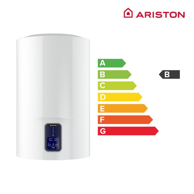 Termo eléctrico, Ariston, Lydos Eco Blu 50 litros + Soporte de pared  Instafix, Clase Energetica B