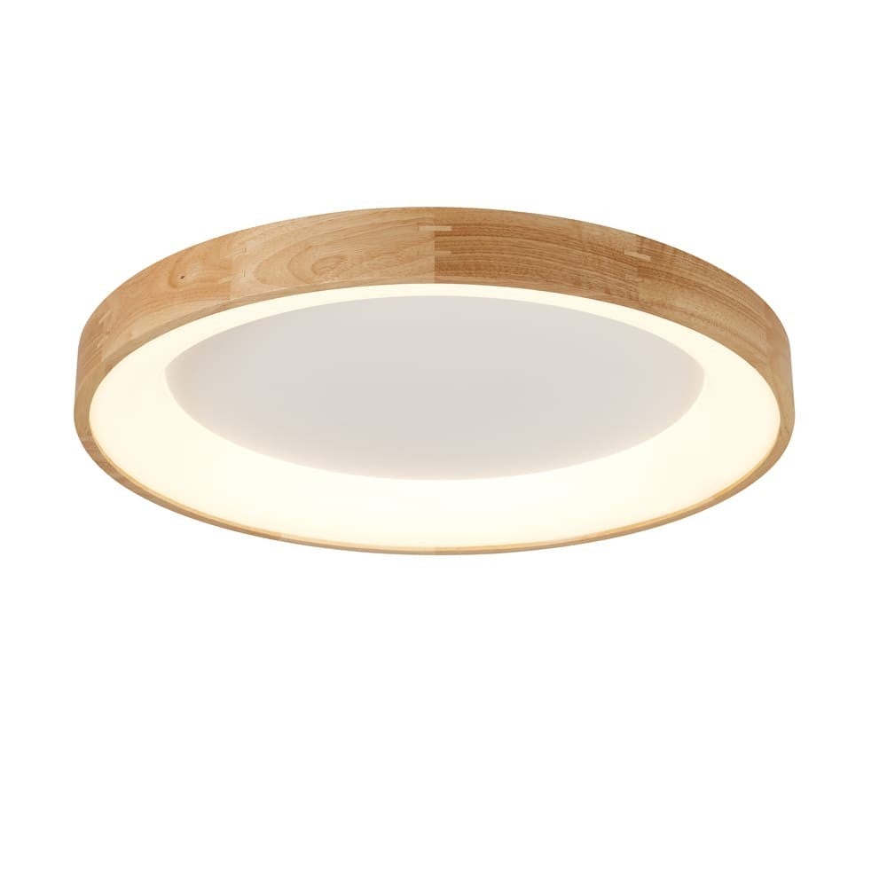 Lindby Mirren plafoniera LED legno Ø39,5cm smart